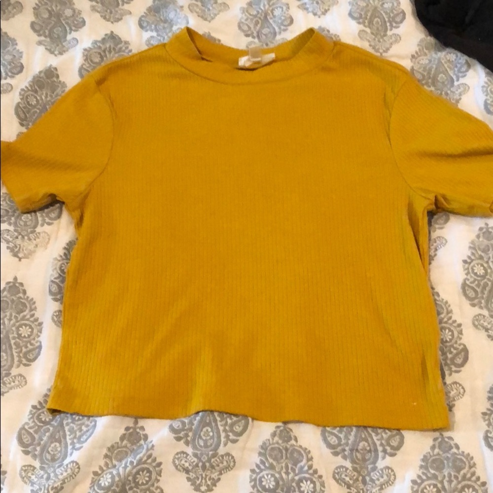 Ribbed Mustard Yellow Top